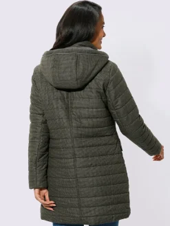 Veste longue capuche amovible grâce à une glissière
