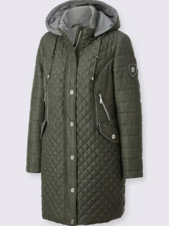 Veste longue capuche amovible grâce à une glissière