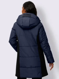 Veste longue empiècements latéraux affinants