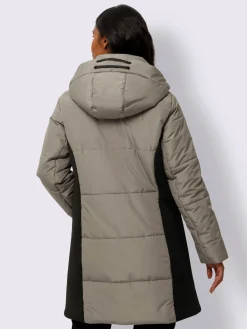 Veste longue empiècements latéraux affinants
