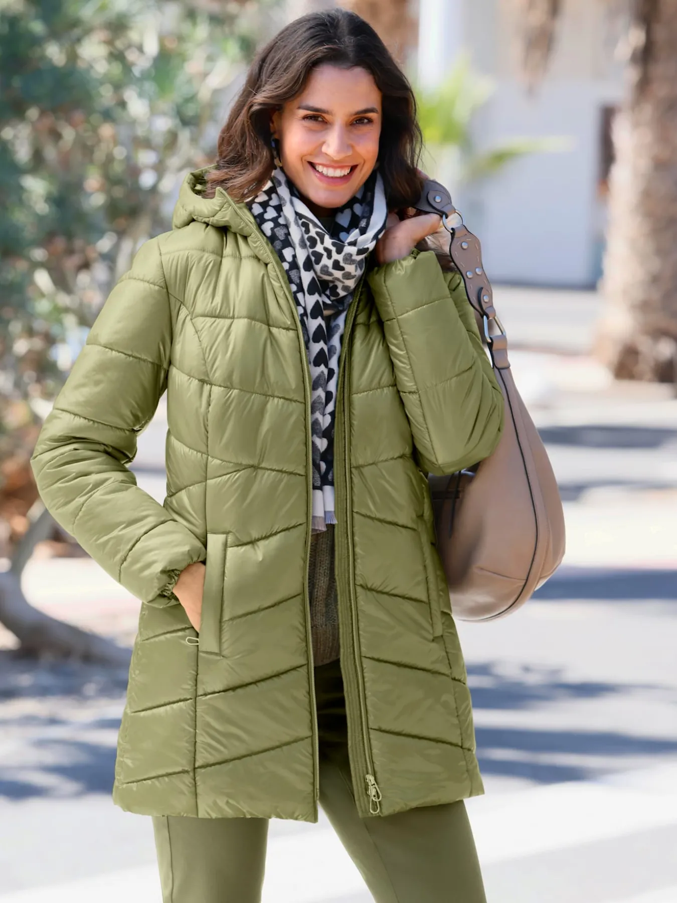Veste longue en polyester recyclé