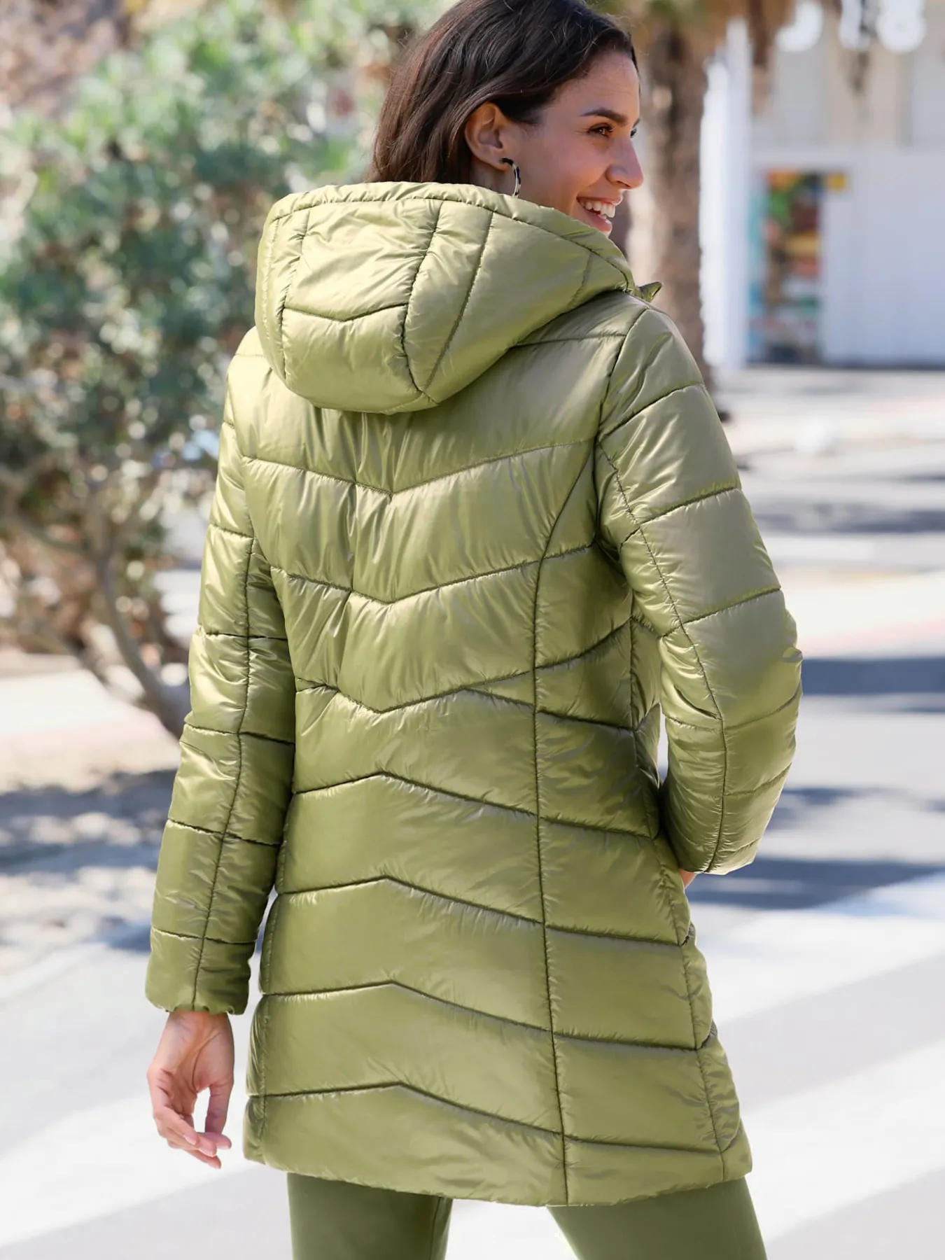 Veste longue en polyester recyclé