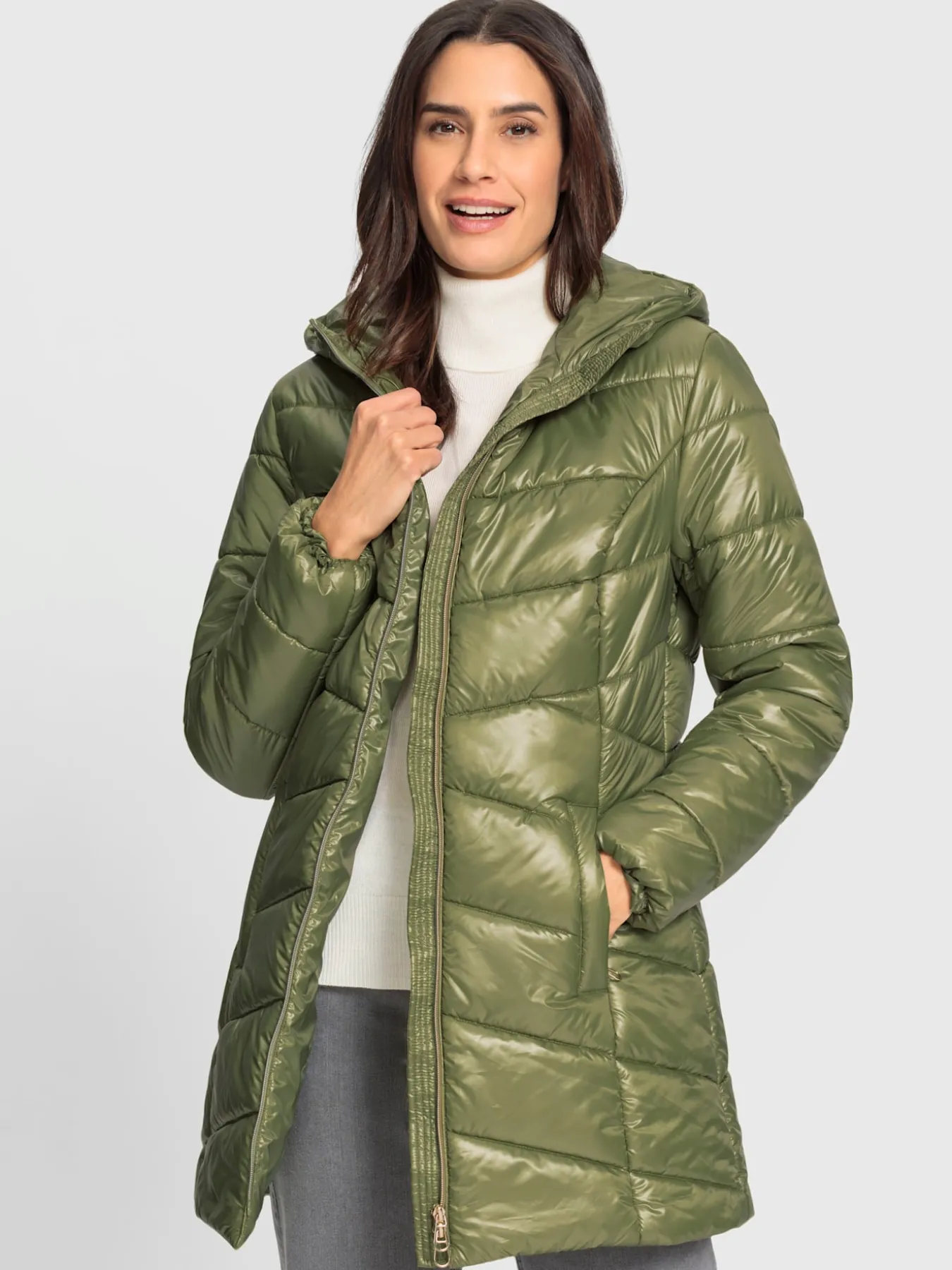 Veste longue en polyester recyclé