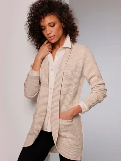 Veste longue en tricot