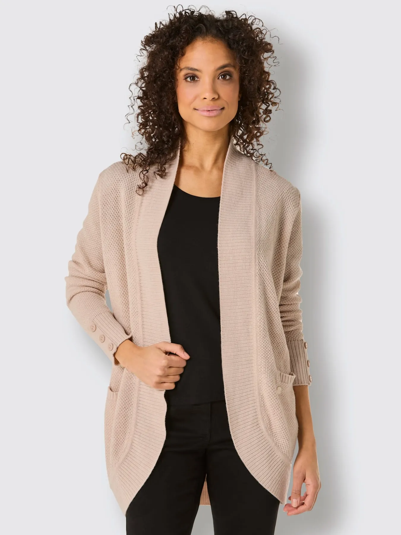 Veste longue en tricot