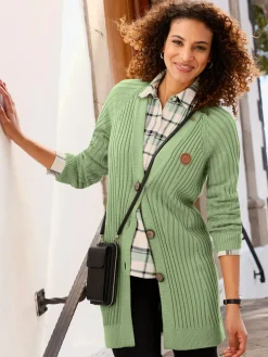 Veste longue en tricot 50% coton