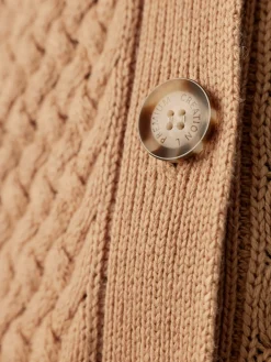 Veste longue en tricot 30% laine vierge (mérinos)