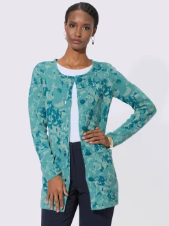 Veste longue en tricot 30% laine vierge