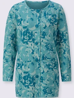 Veste longue en tricot 30% laine vierge