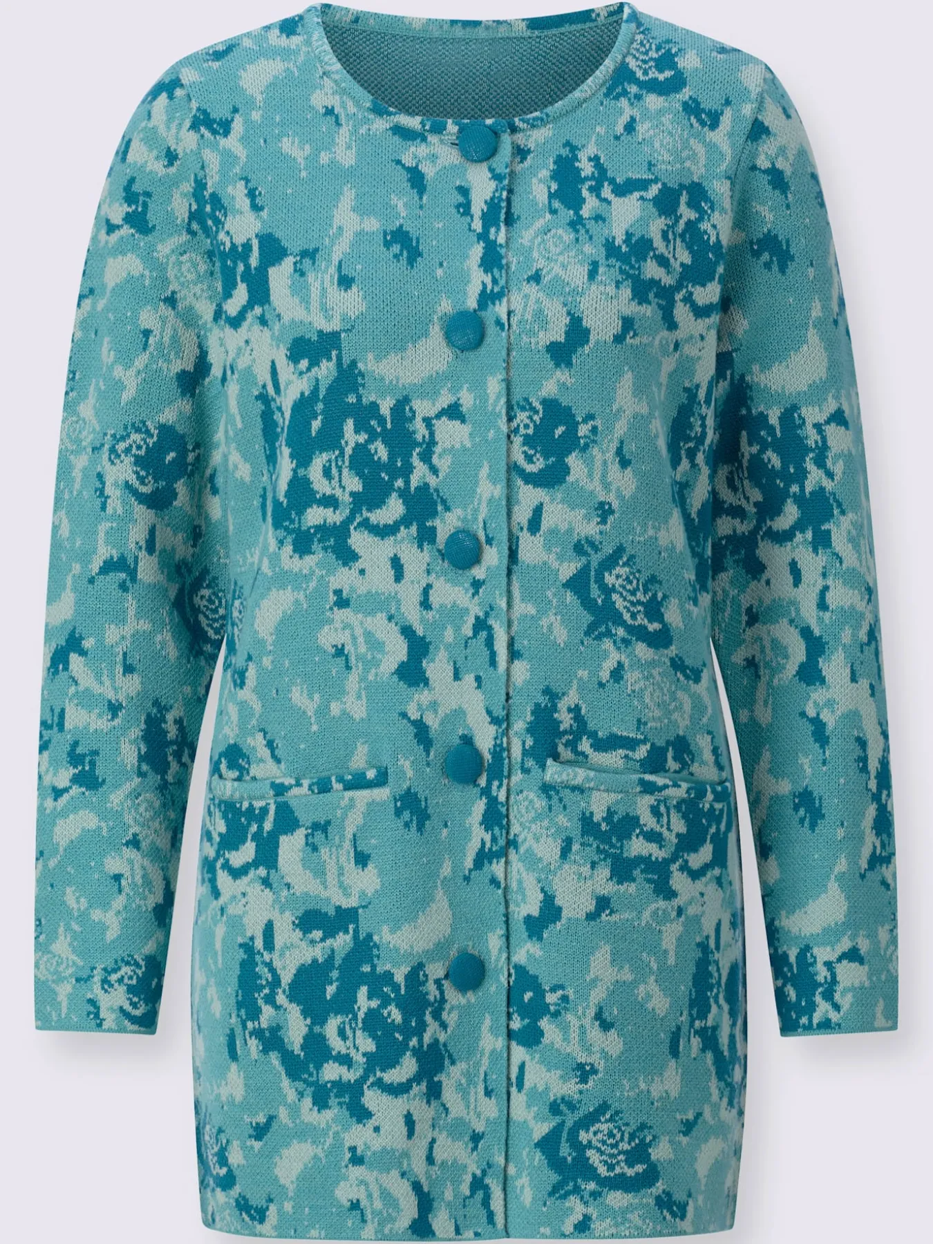 Veste longue en tricot 30% laine vierge
