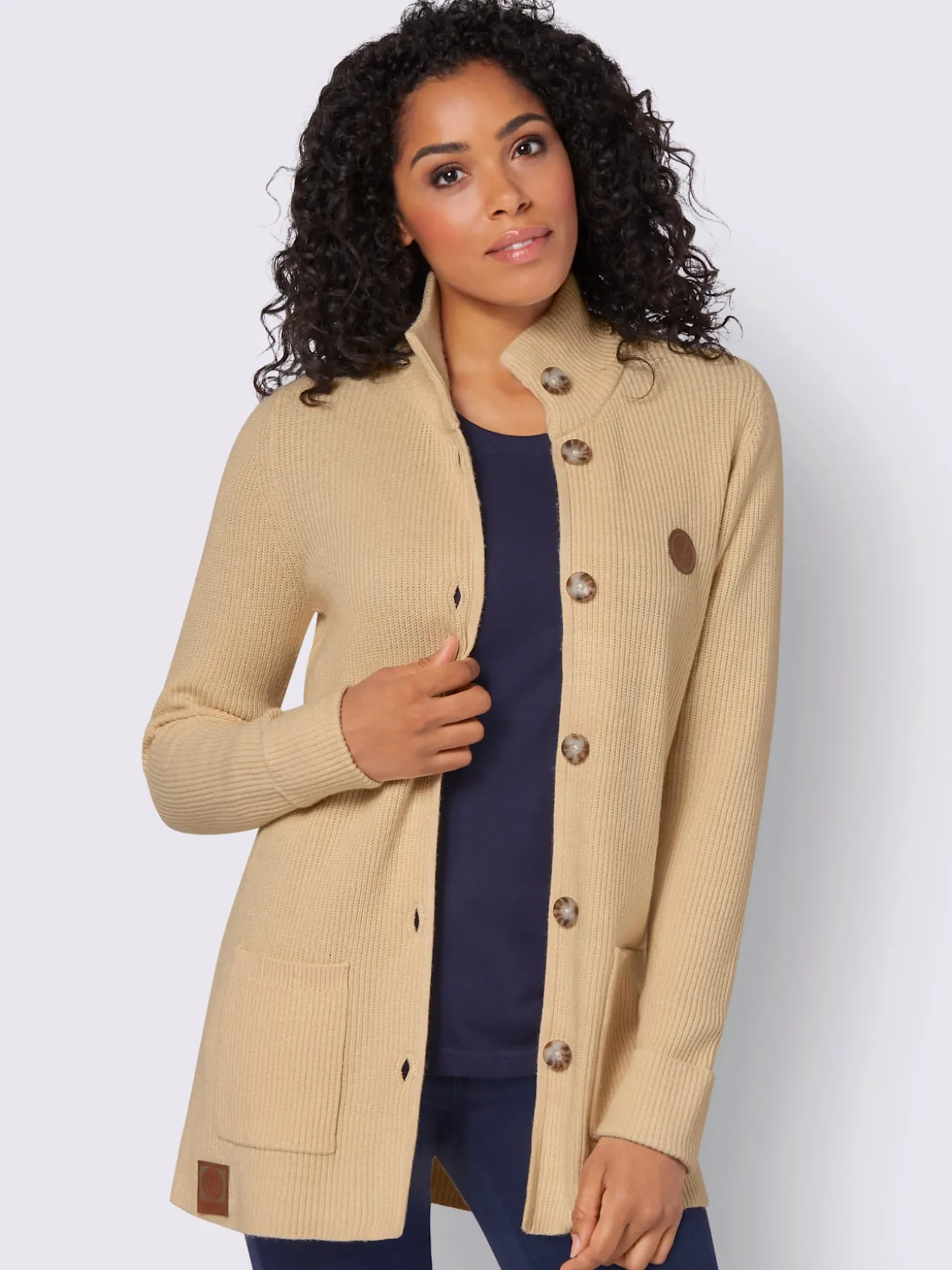 Veste longue en tricot 50% viscose