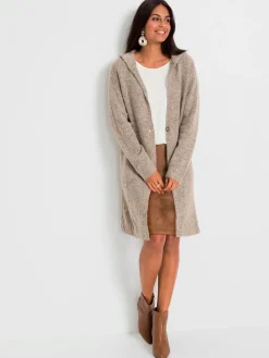 Veste longue en tricot 50% viscose (ecovero)