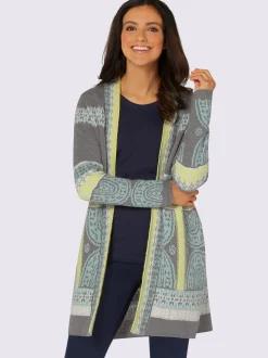 Veste longue en tricot avec coton