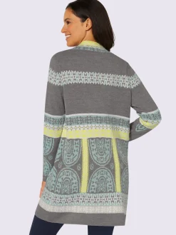 Veste longue en tricot avec coton