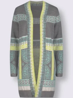 Veste longue en tricot avec coton