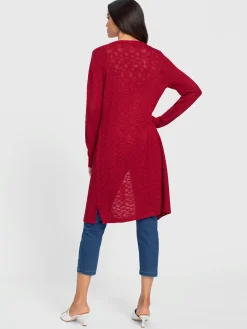 Veste longue en tricot coupe longue