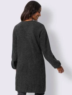 Veste longue en tricot coupe longue tendance