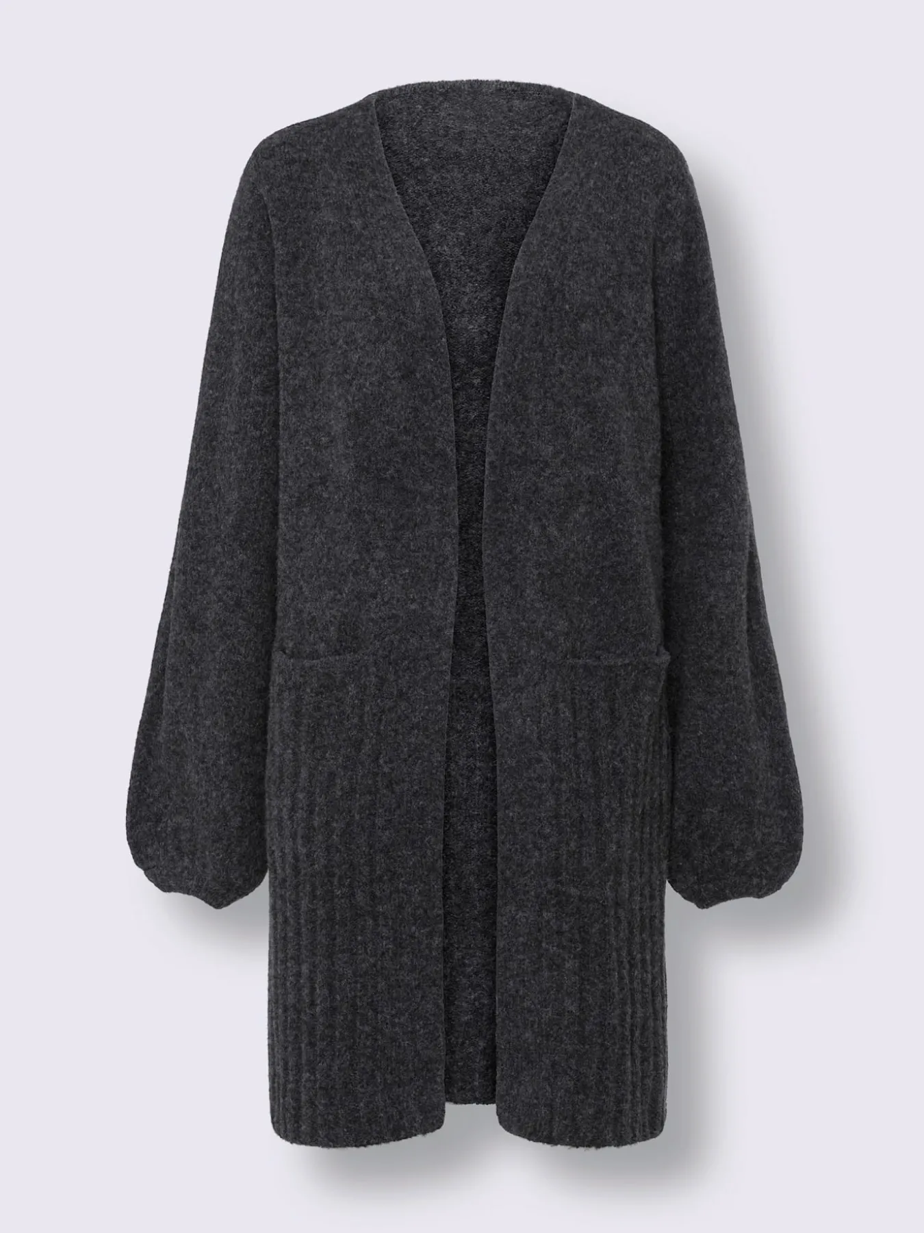 Veste longue en tricot coupe longue tendance