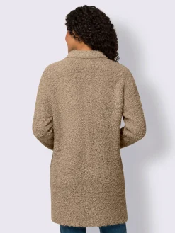 Veste longue en tricot col montant tendance