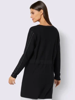 Veste longue en tricot mélange de lyocell et de viscose de qualité