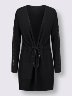 Veste longue en tricot mélange de lyocell et de viscose de qualité