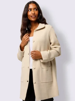 Veste longue en tricot mélange de viscose doux