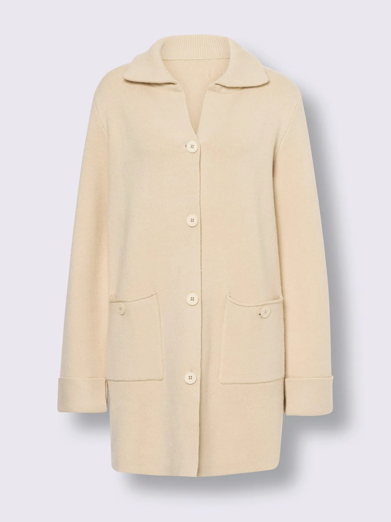Veste longue en tricot mélange de viscose doux