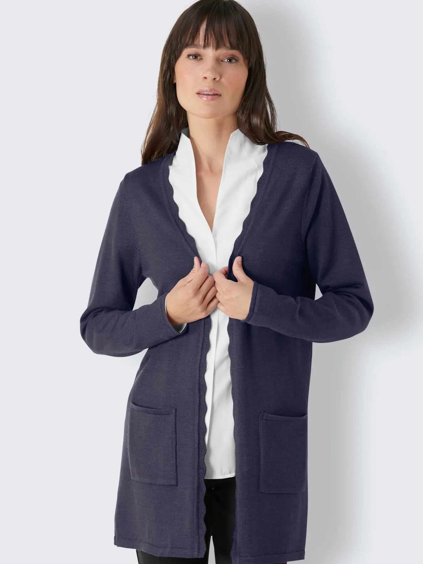 Veste longue en tricot produit naturel d'exception