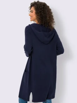 Veste longue en tricot style cardigan