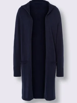 Veste longue en tricot style cardigan