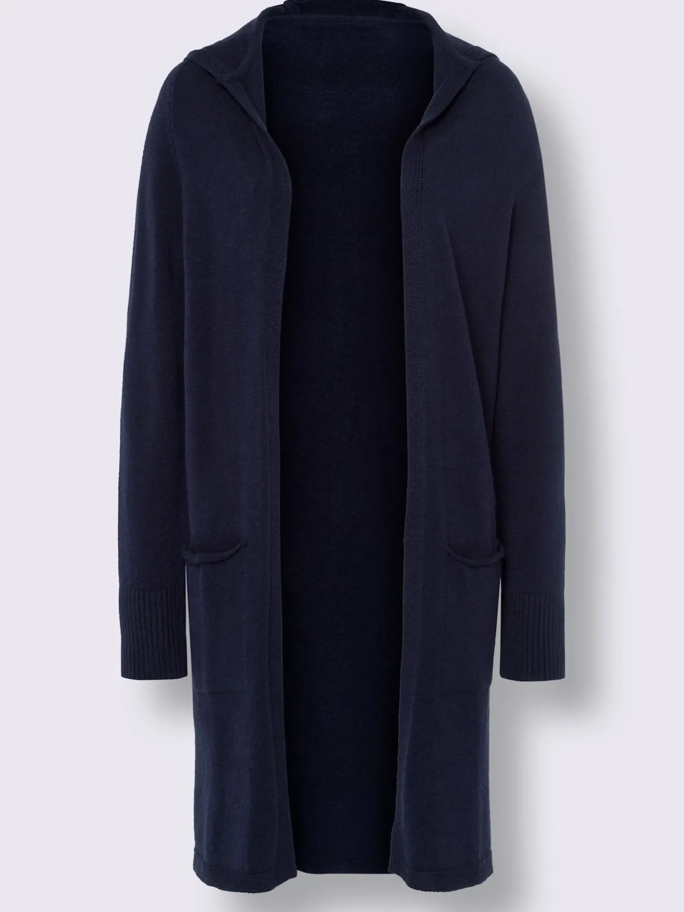 Veste longue en tricot style cardigan
