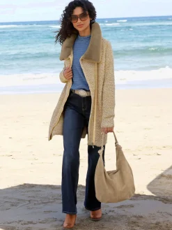 Veste longue en tricot tricot chiné
