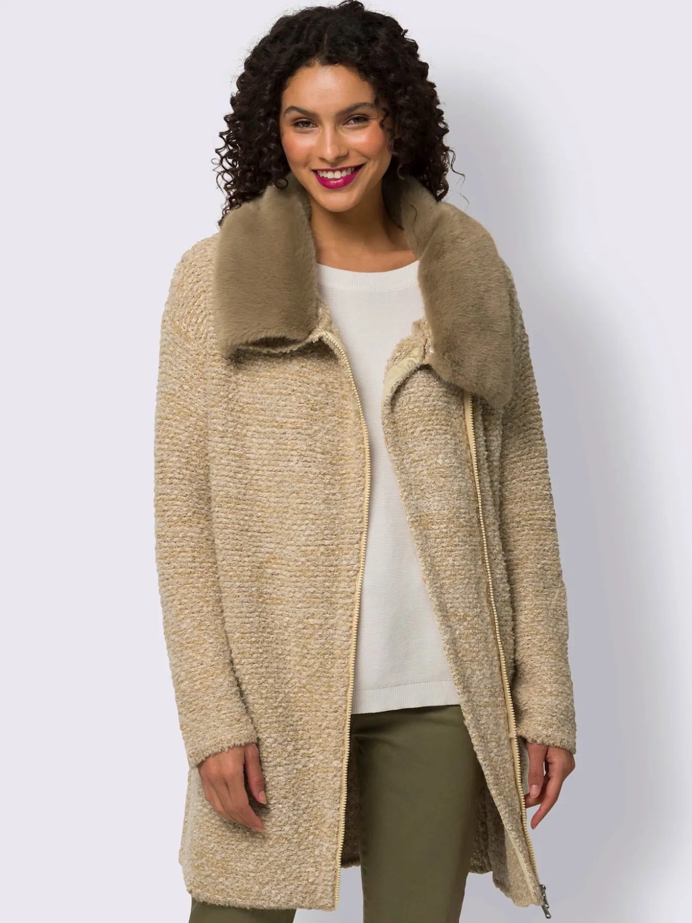 Veste longue en tricot tricot chiné