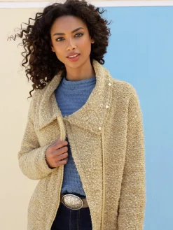 Veste longue en tricot tricot chiné