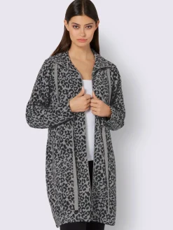 Veste longue jacquard