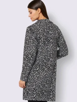 Veste longue jacquard