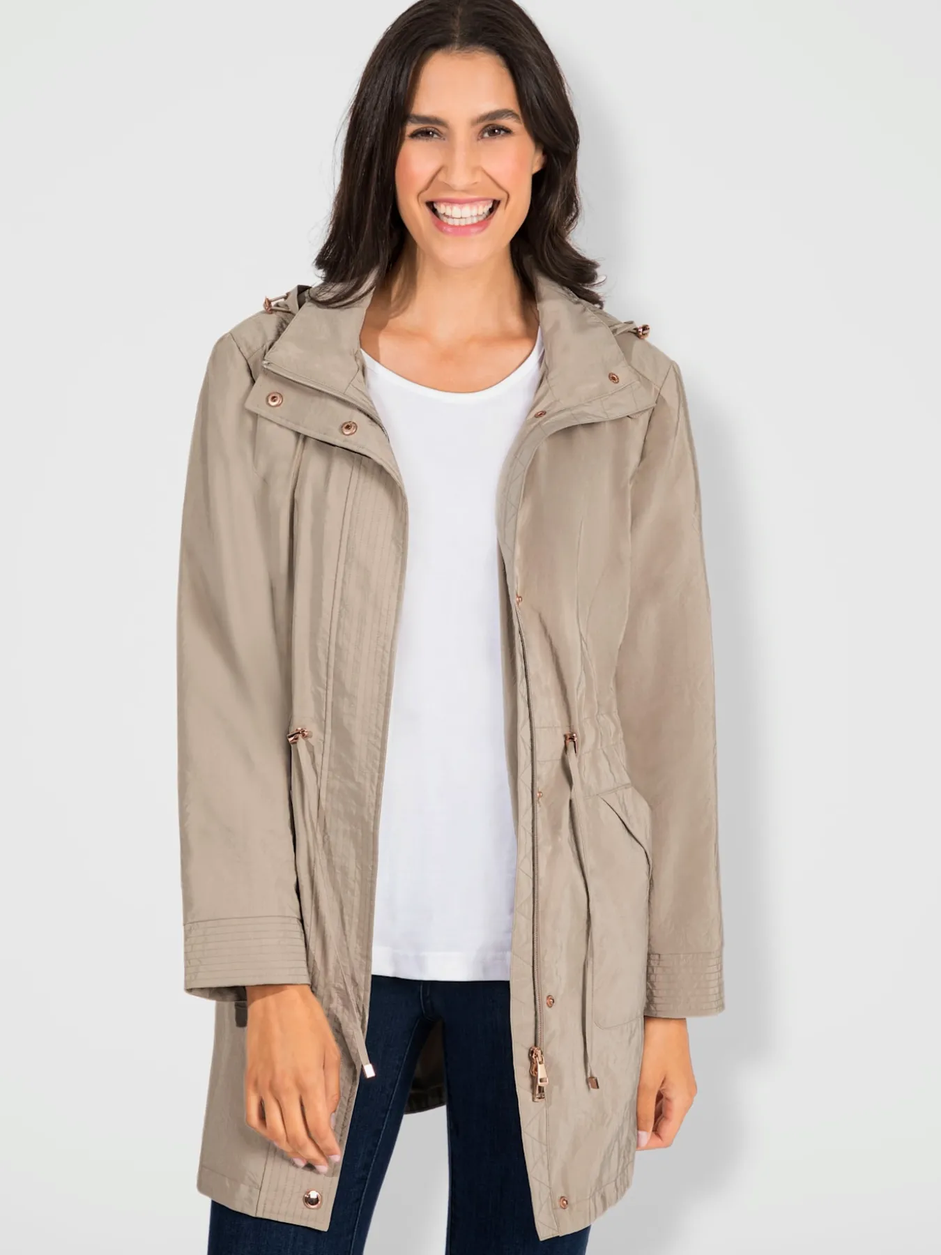 Veste longue qualité légèrement froissée
