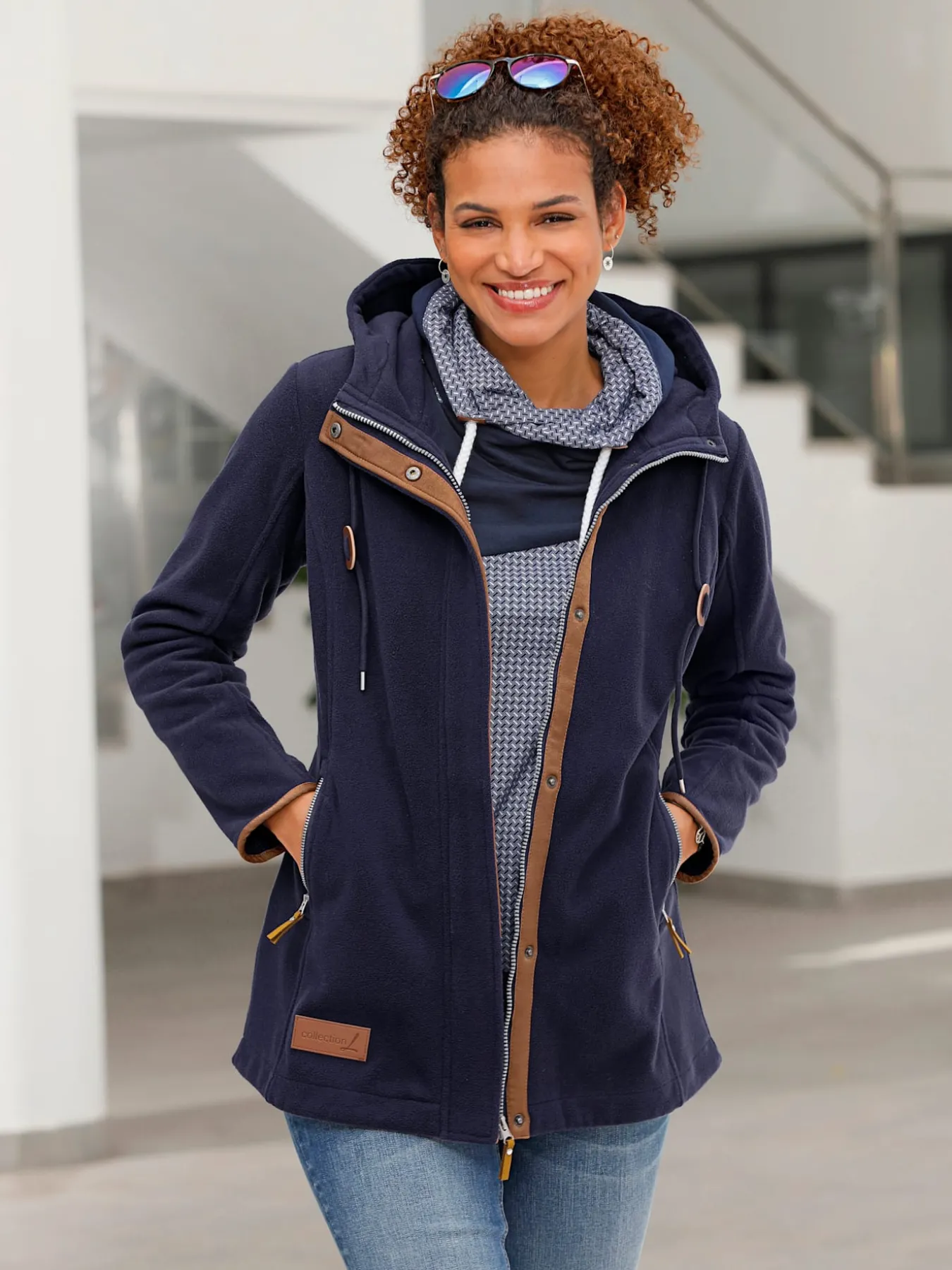 Veste polaire à capuche qualité polaire chaude