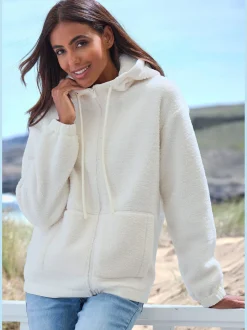 Veste polaire douce à capuche