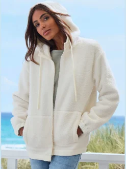 Veste polaire douce à capuche
