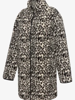 Veste polaire longue à col montant