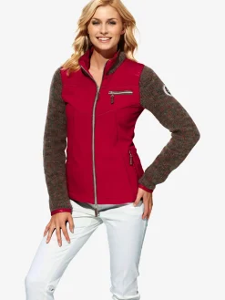 Veste polaire mélange polaire et tricot
