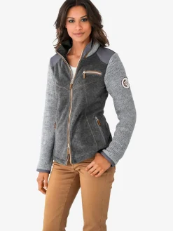 Veste polaire mélange polaire et tricot