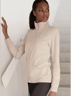 Veste sweat à col montant