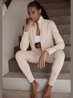 Veste sweat à col montant