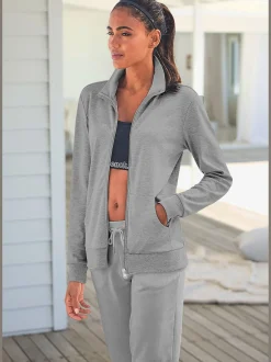 Veste sweat à col montant