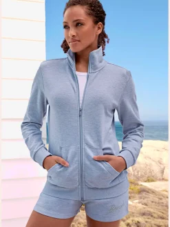 Veste sweat à col montant