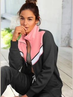 Veste sweat à rayures