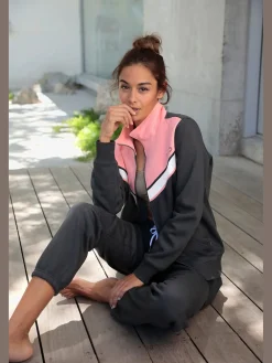 Veste sweat à rayures