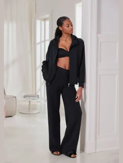 Veste sweat avec col montant